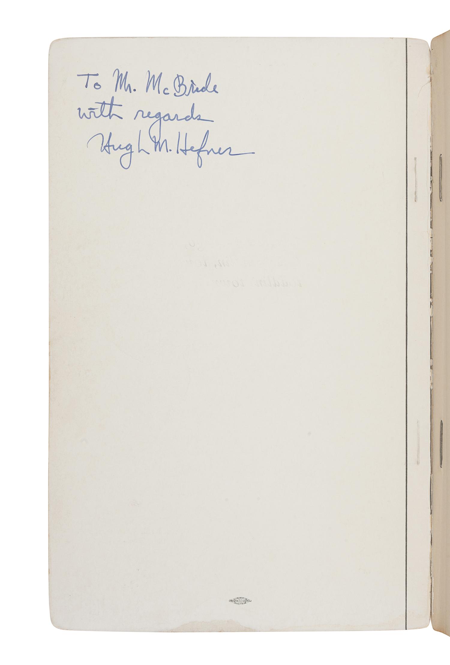 [CHICAGO]. HEFNER, Hugh (1926-2017). That Toddlin’ Town! A Rowdy Burlesque of Chicago Manners and Morals . Chicago: Chi Publishers, 1951.