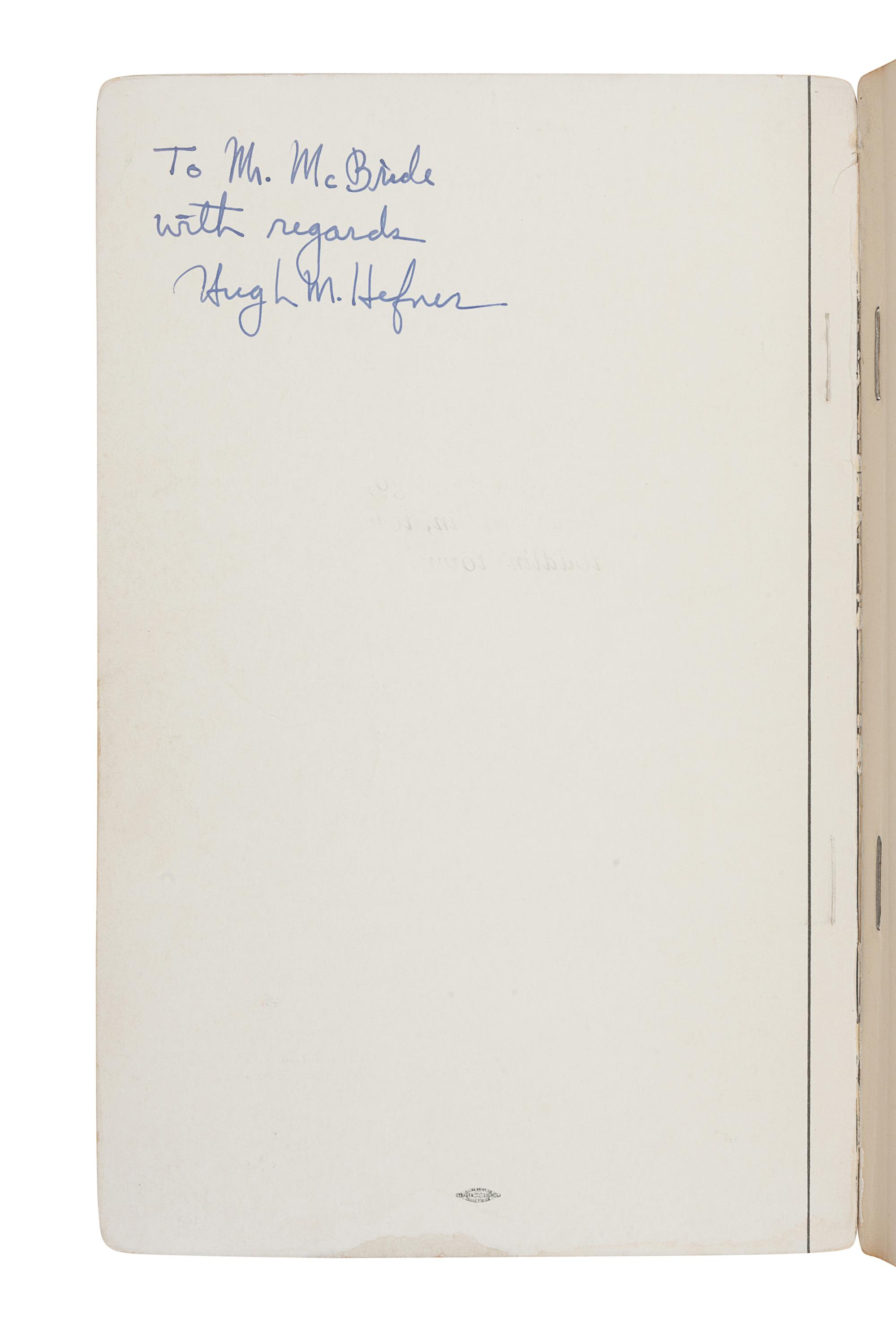 [CHICAGO]. HEFNER, Hugh (1926-2017). That Toddlin’ Town! A Rowdy Burlesque of Chicago Manners and Morals . Chicago: Chi Publishers, 1951.