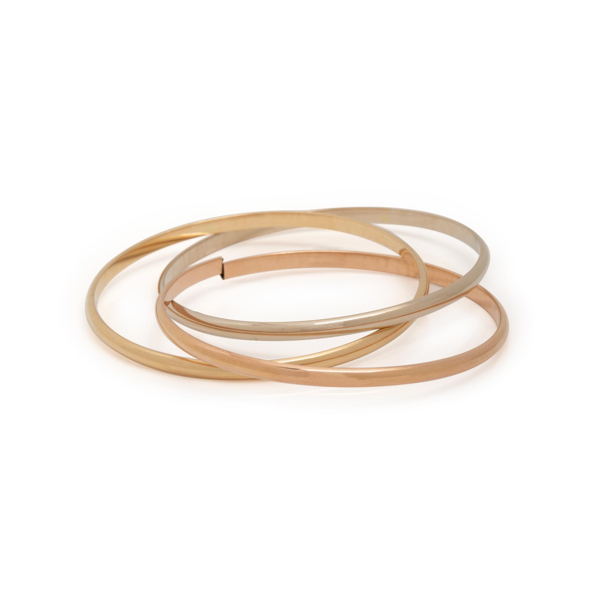 TRICOLOR GOLD BANGLE BRACELET