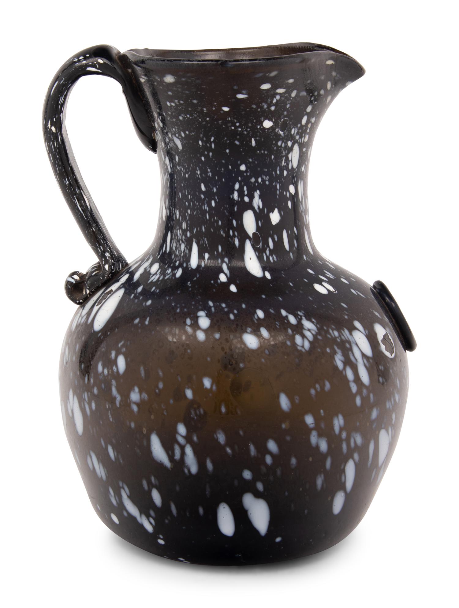 An English or Scottish Nailsea-Style Glass Jug
