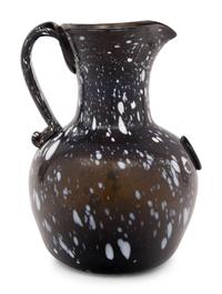 An English or Scottish Nailsea-Style Glass Jug