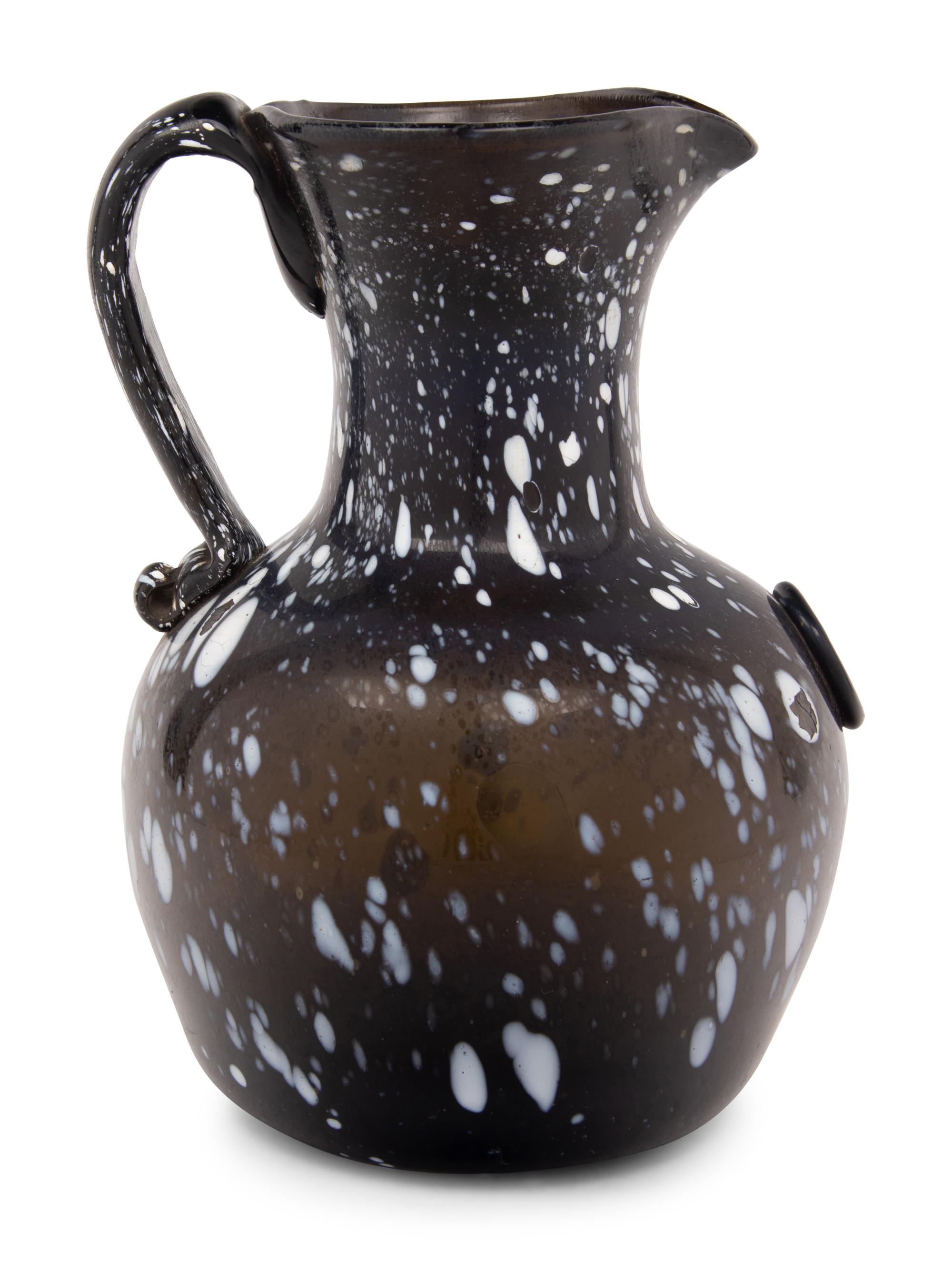 An English or Scottish Nailsea-Style Glass Jug