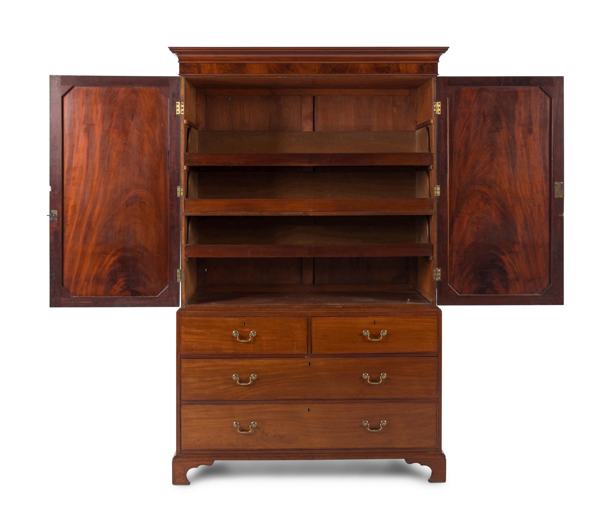 A George III Mahogany Linen Press