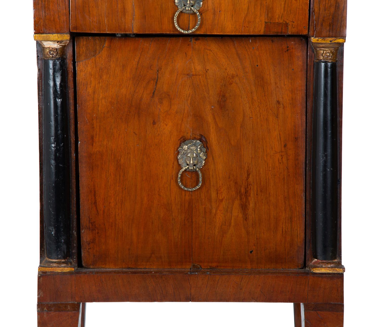 A Pair of Italian Part Ebonized Walnut Commodini — 19TH CENTURY