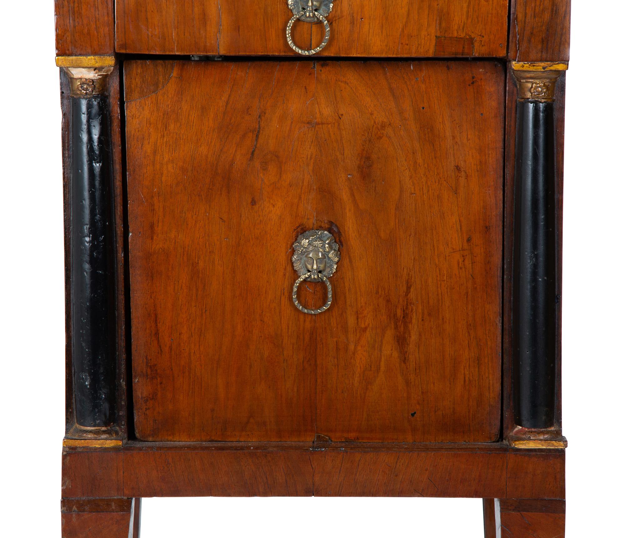 A Pair of Italian Part Ebonized Walnut Commodini — 19TH CENTURY