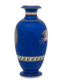 A Continental Painted Porcelain Vase