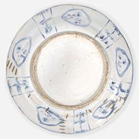 A large Chinese blue and white "Kraak" porcelain dish 青花克拉克大盘 17th century ????