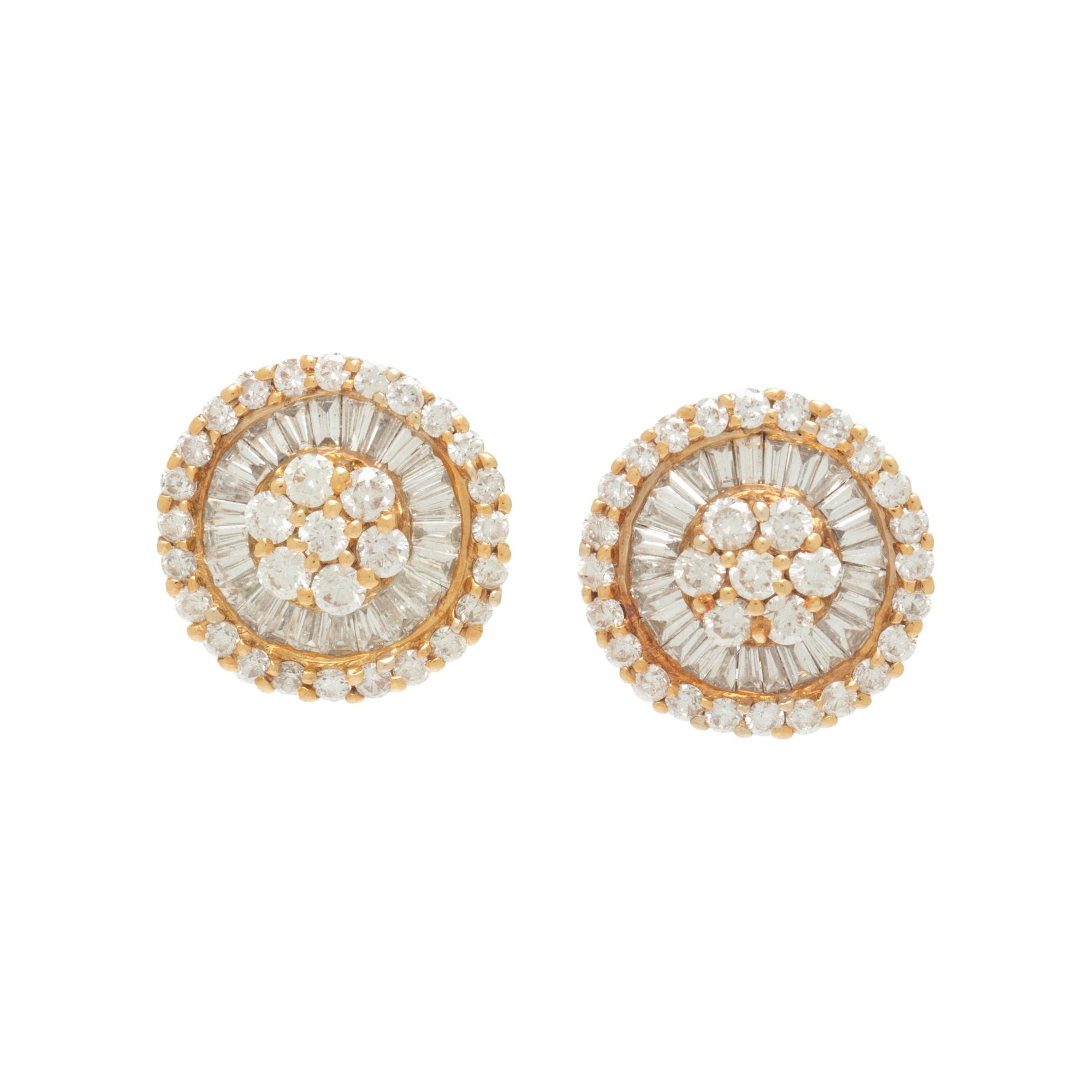 YELLOW GOLD AND DIAMOND EARRINGS