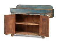 A Country Blue Painted Pine Dry Sink