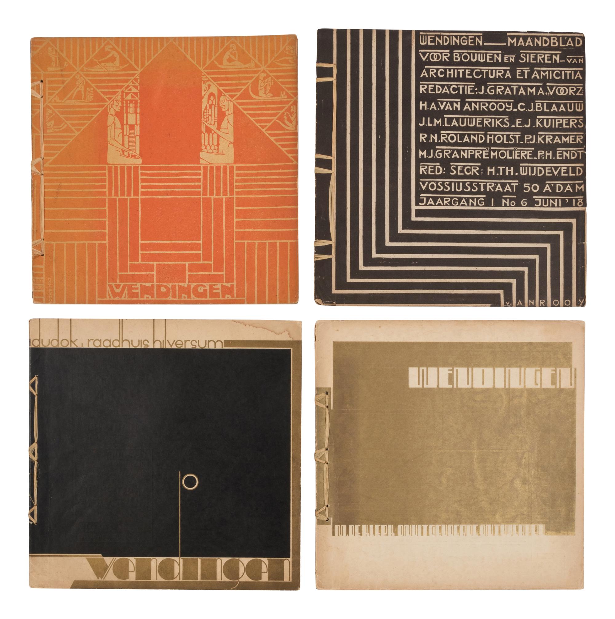 [ARCHITECTURE]. Wendingen. Dutch Journal of the Arts . Selected issues. Amsterdam: de Hooge Brug; Santport: C.A. Mees, 1918-1930.