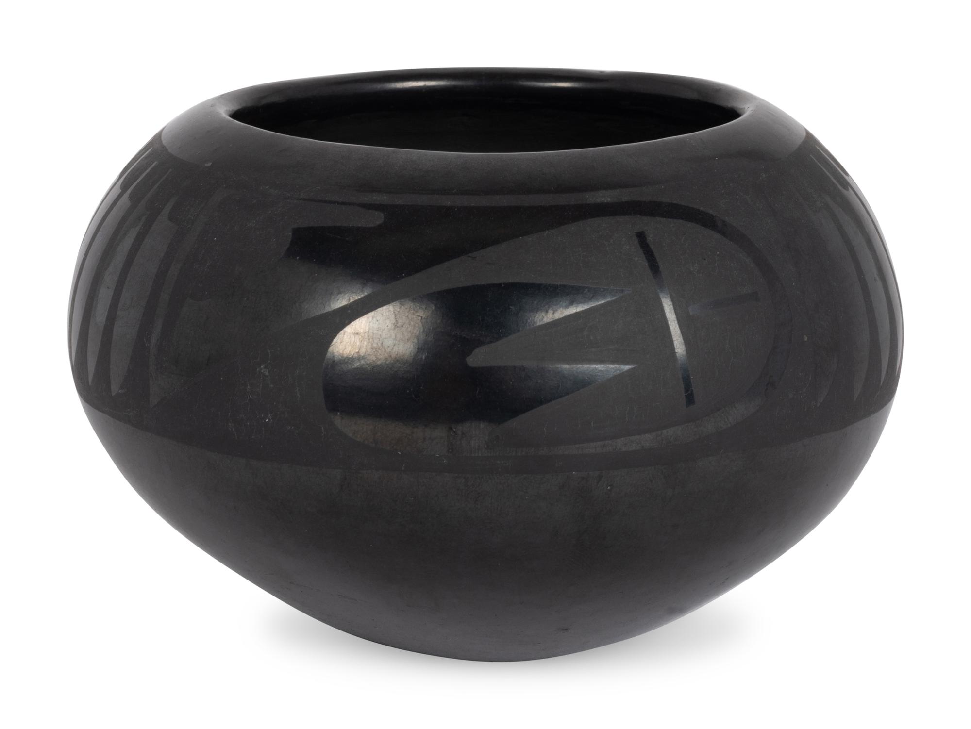 Blackware Pottery Jar 1943-1956