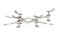 An Italian Silver-Plate Dish Cross Width 14 3/8 inches.