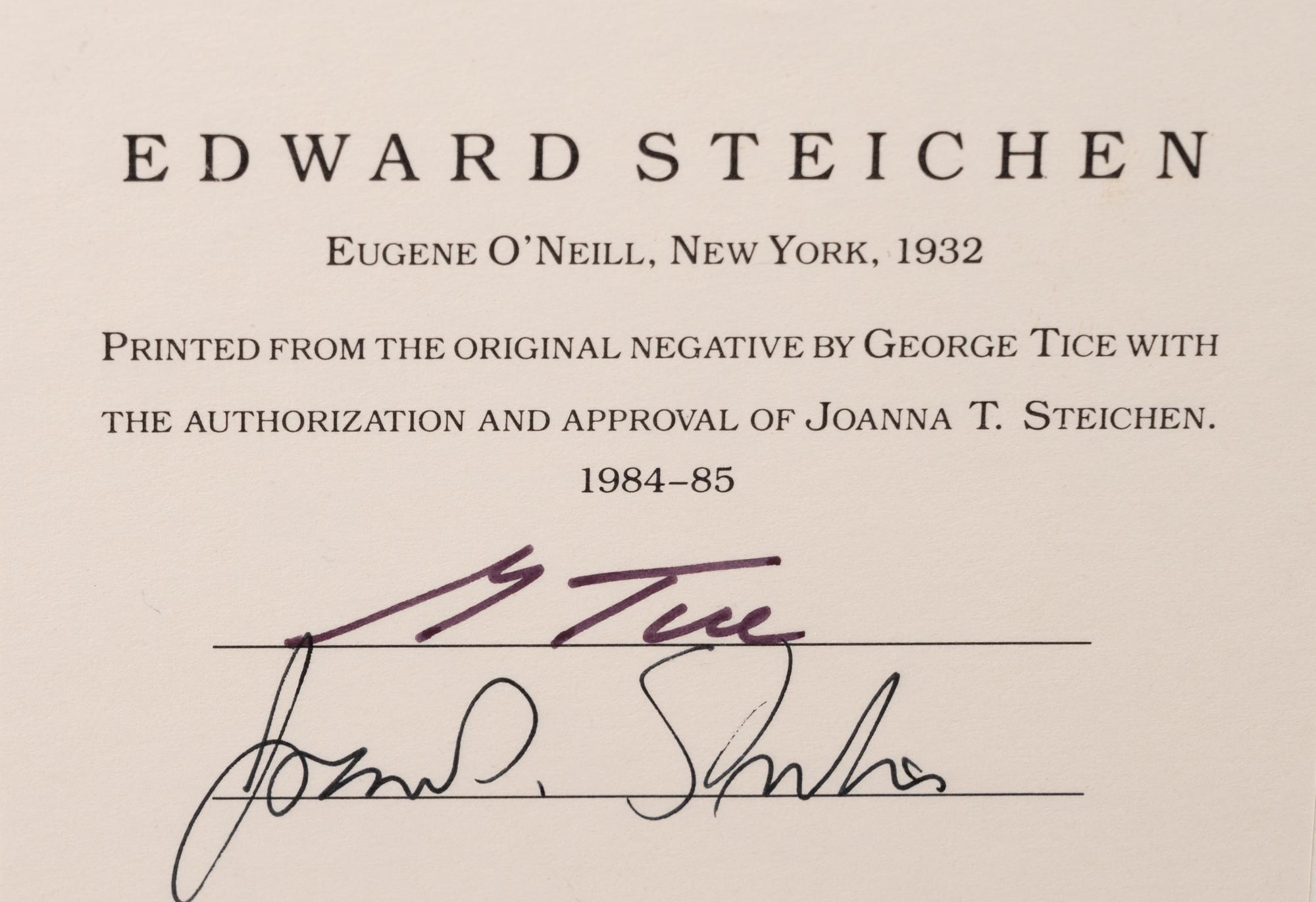 A group of five photographs (from In The Studio printed by George Tice with labels signed by George Tice and Joanna Steichen)