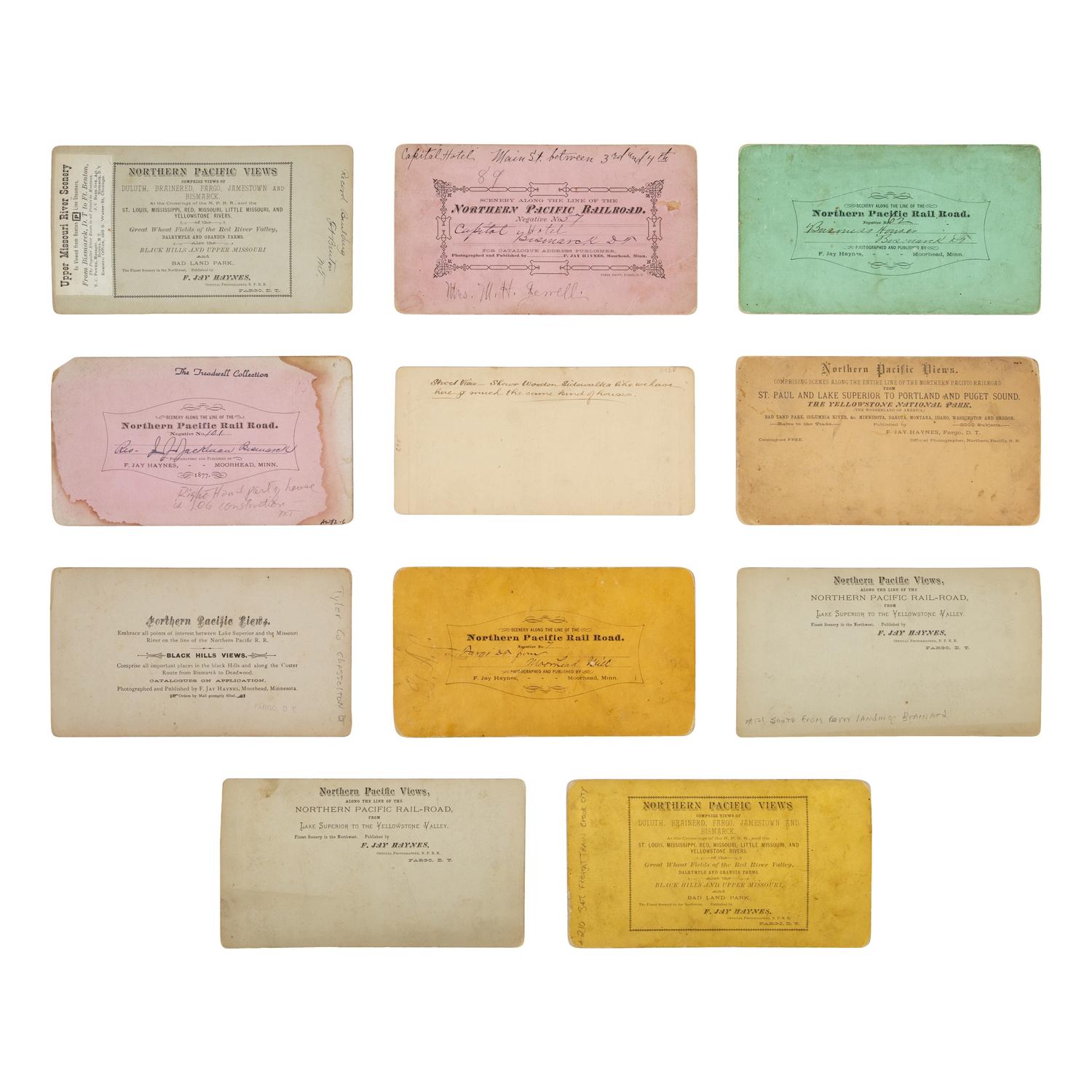 Haynes, F. Jay (1853-1921). A group of 11 stereoviews of the Dakota Territory.