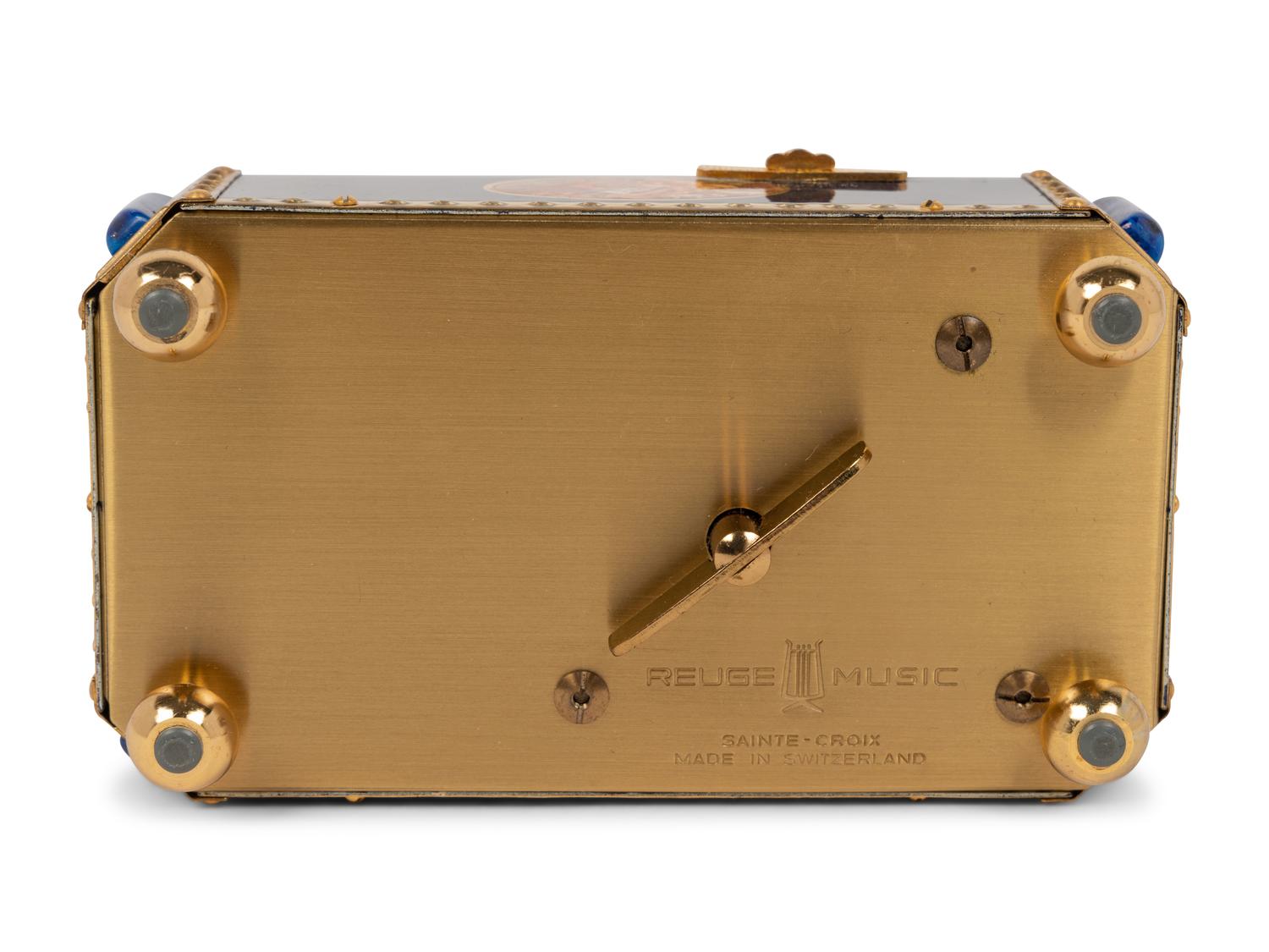 A Swiss Enamel Singing Bird Automaton Box