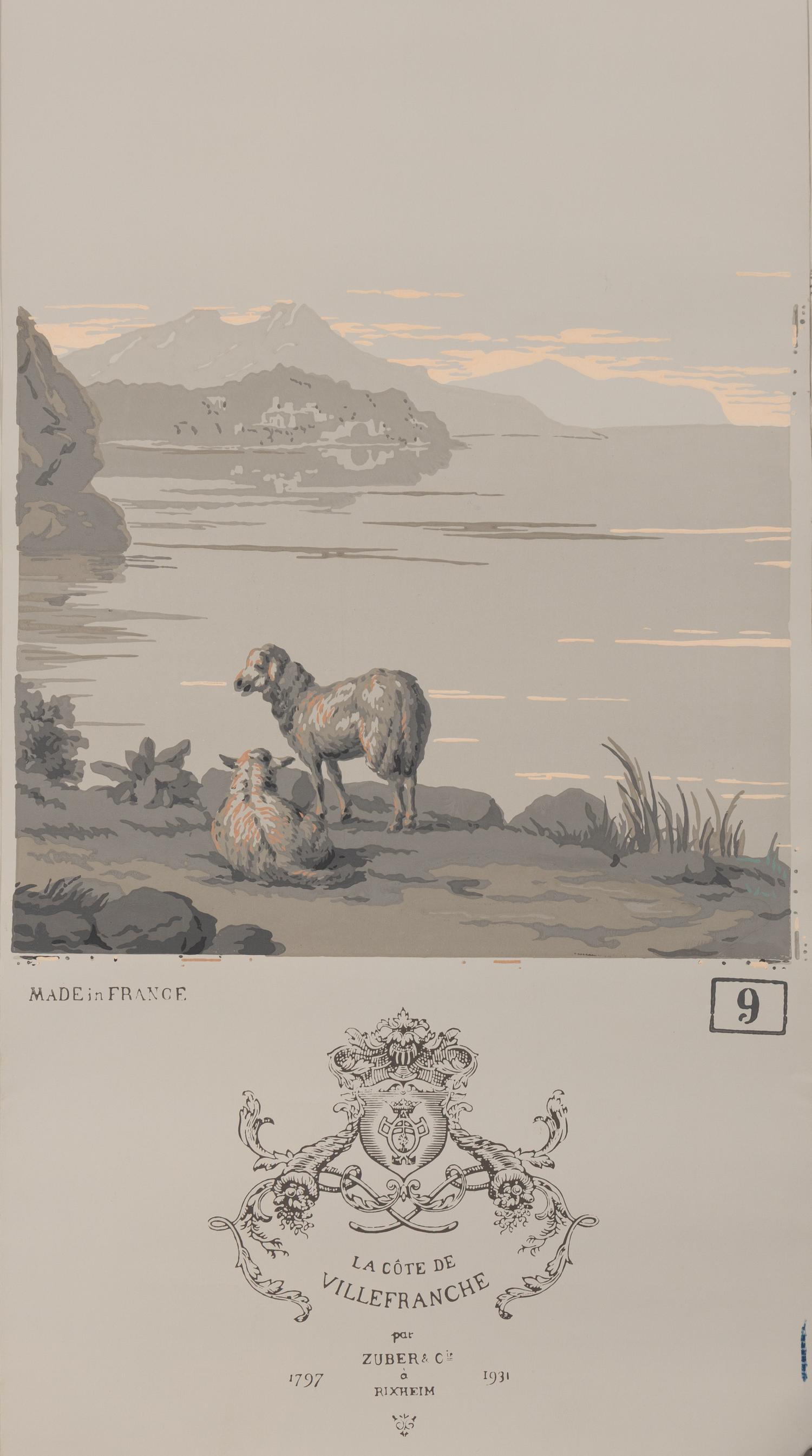 A Complete Set of Fourteen Zuber et Cie. La Cote de Villefranche Wallpaper Panels