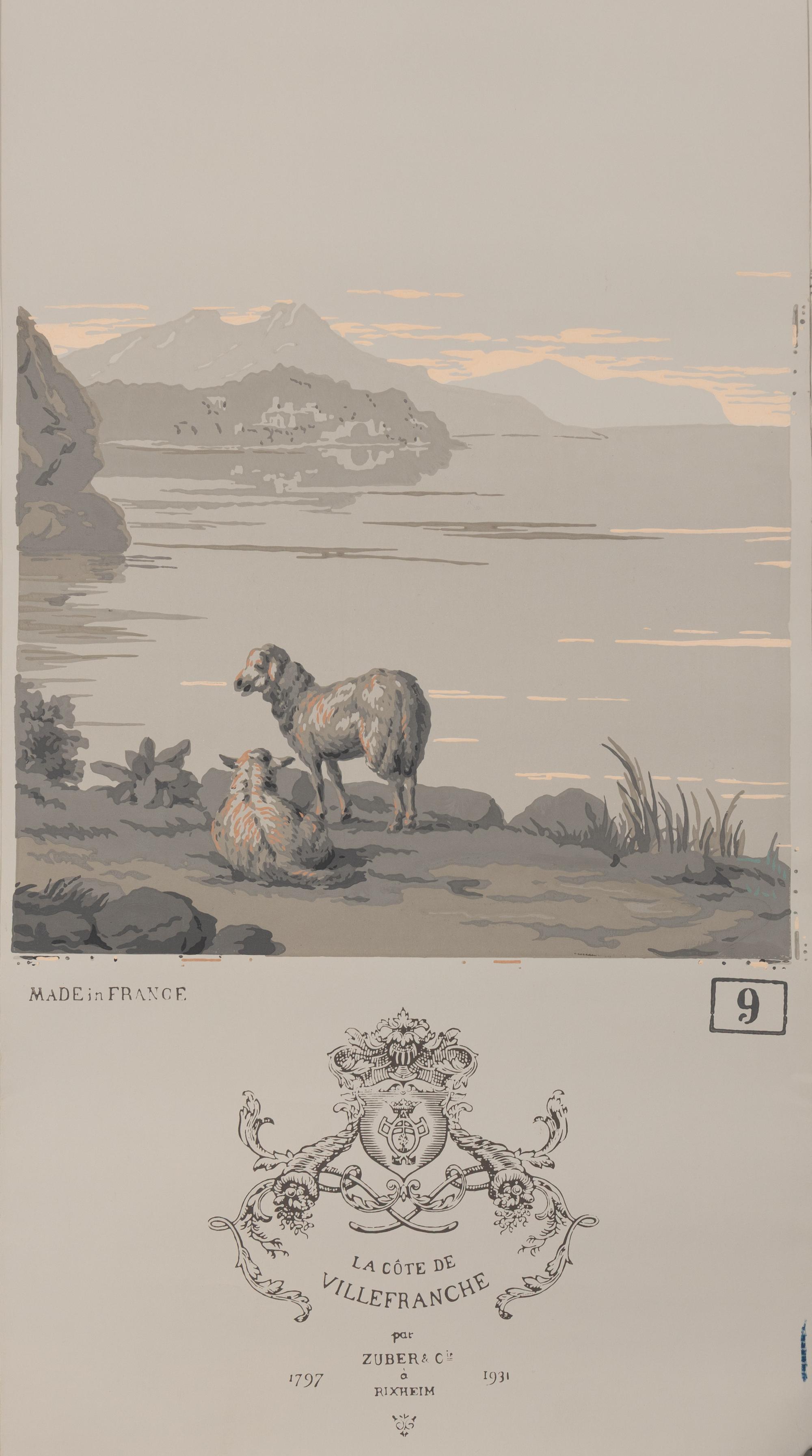 A Complete Set of Fourteen Zuber et Cie. La Cote de Villefranche Wallpaper Panels