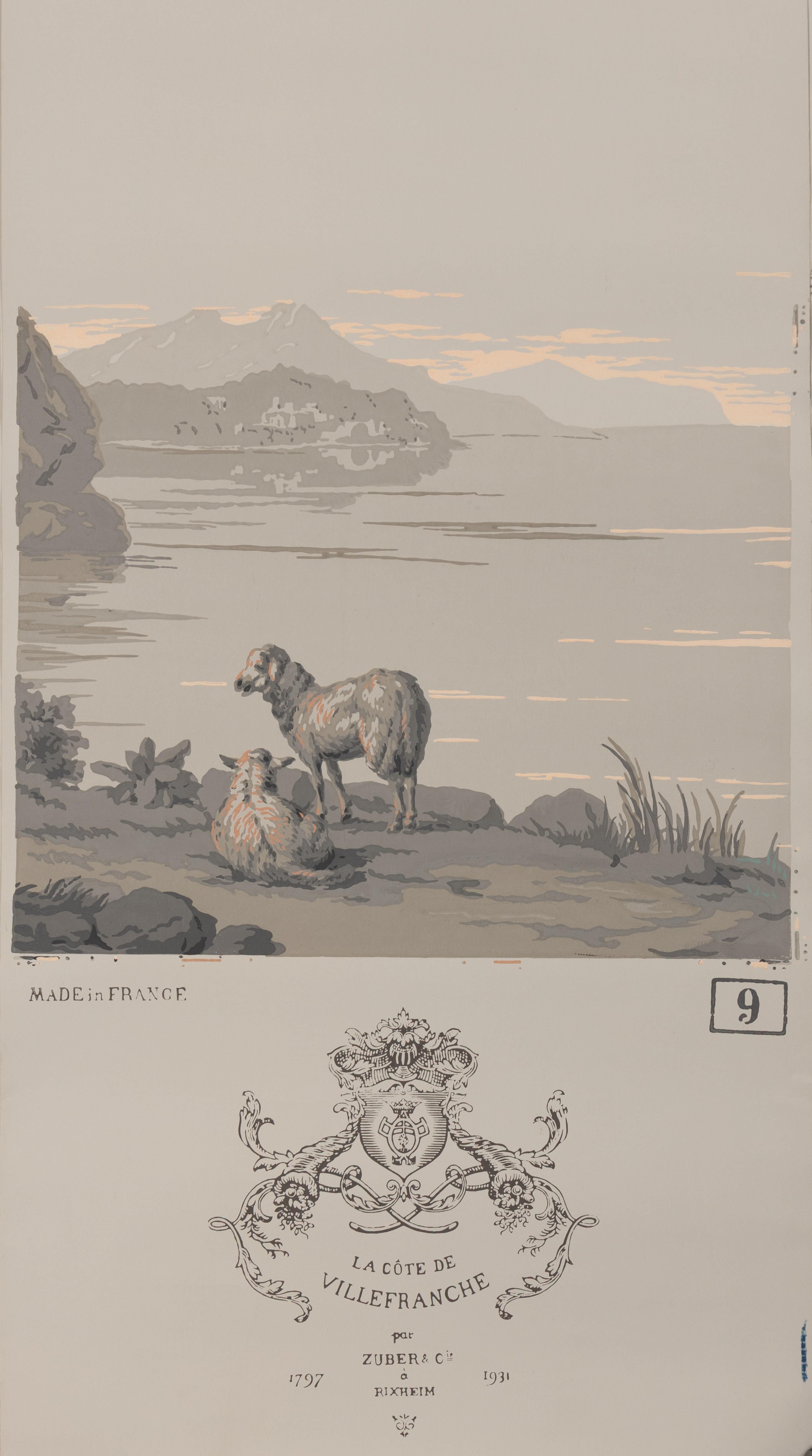 A Complete Set of Fourteen Zuber et Cie. La Cote de Villefranche Wallpaper Panels