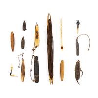 Alaskan Native Fishing Lures, Weights, and Twisted Sinew Line
