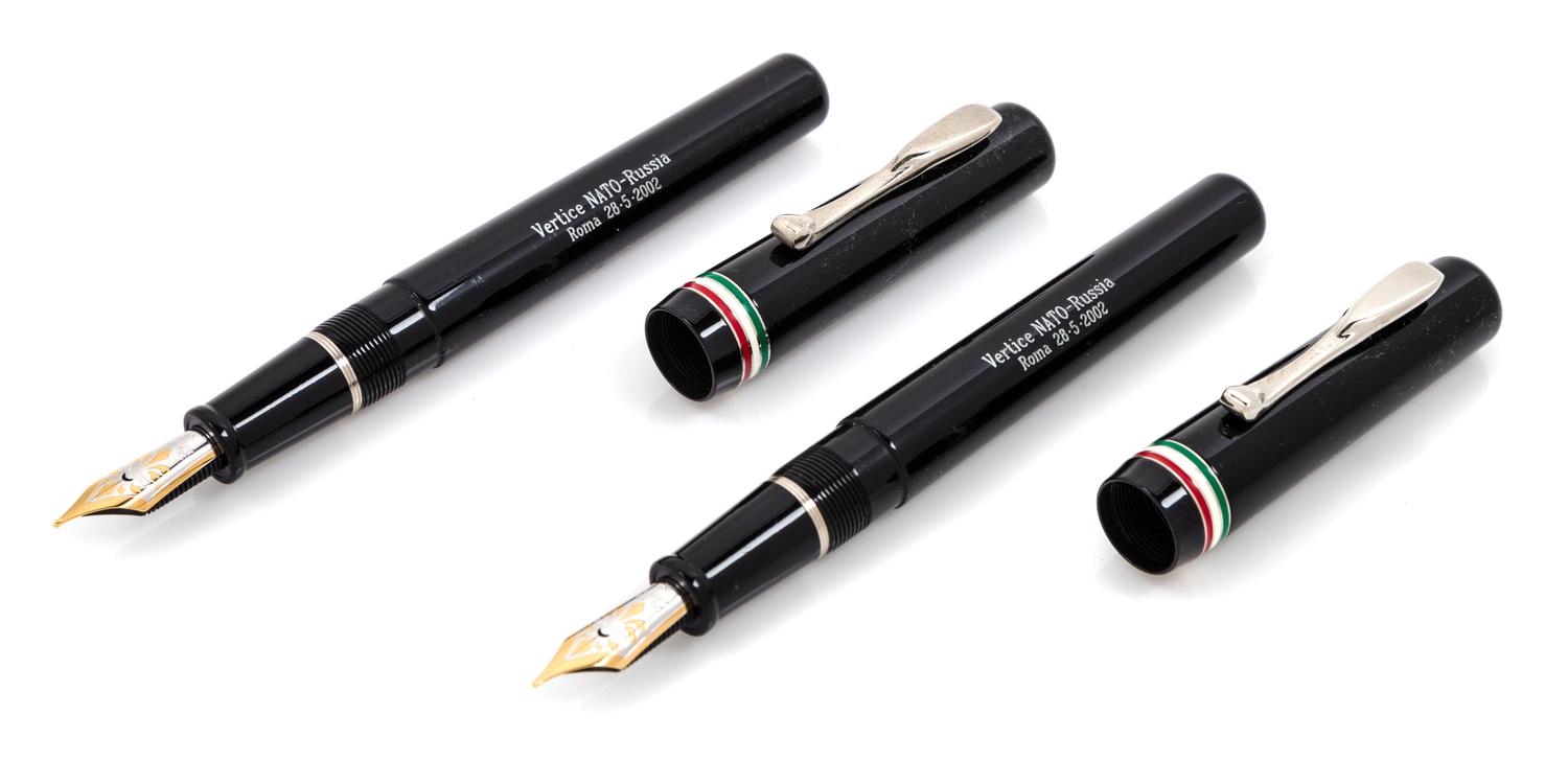 A Pair of Visconti 2002 NATO/Russia Summit Limited Edition Fountain Pen