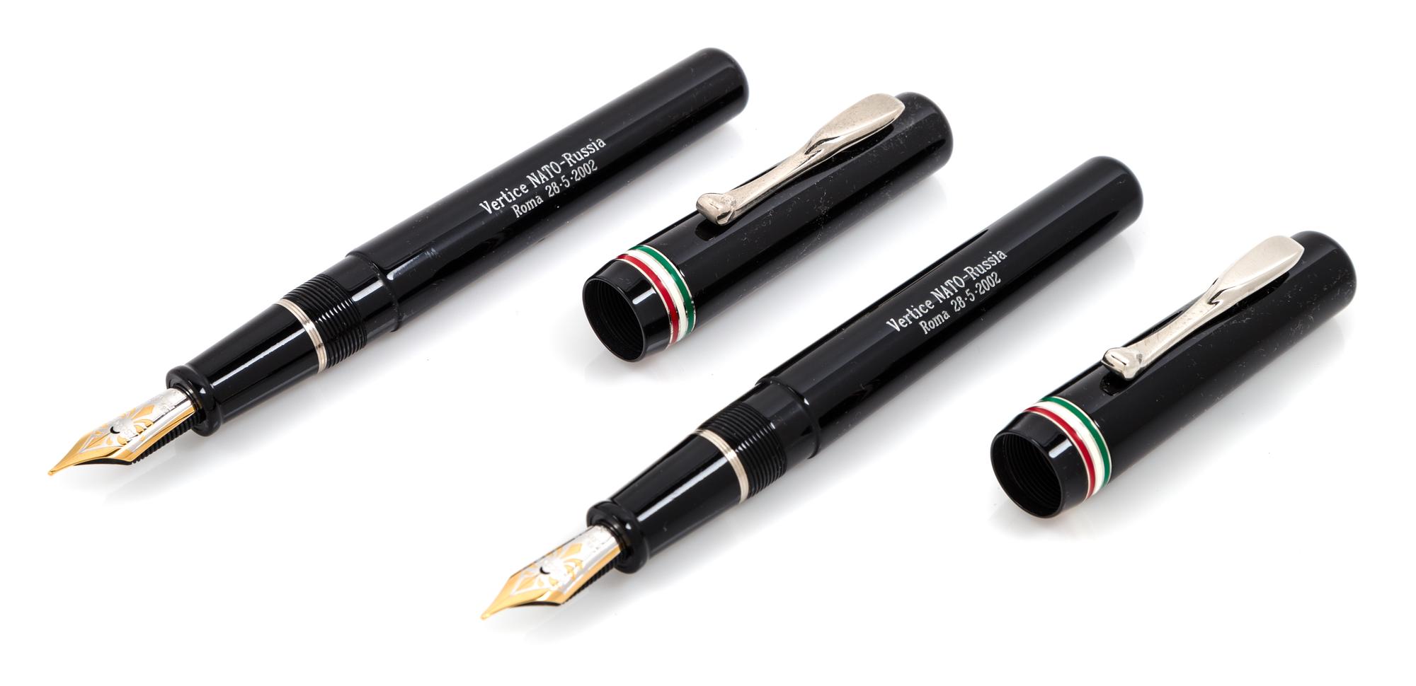 A Pair of Visconti 2002 NATO/Russia Summit Limited Edition Fountain Pen