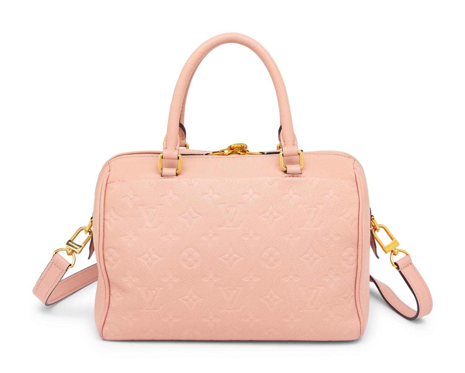 LOUIS VUITTON, PINK EMPREINTE SPEEDY BANDOULIERE 25 NM