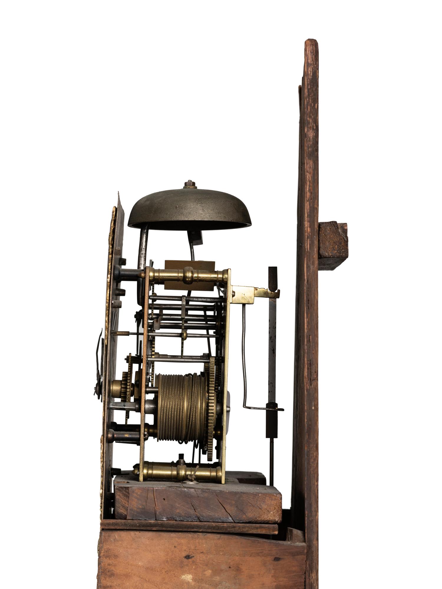 A George III Oak and Walnut Tall Case Clock