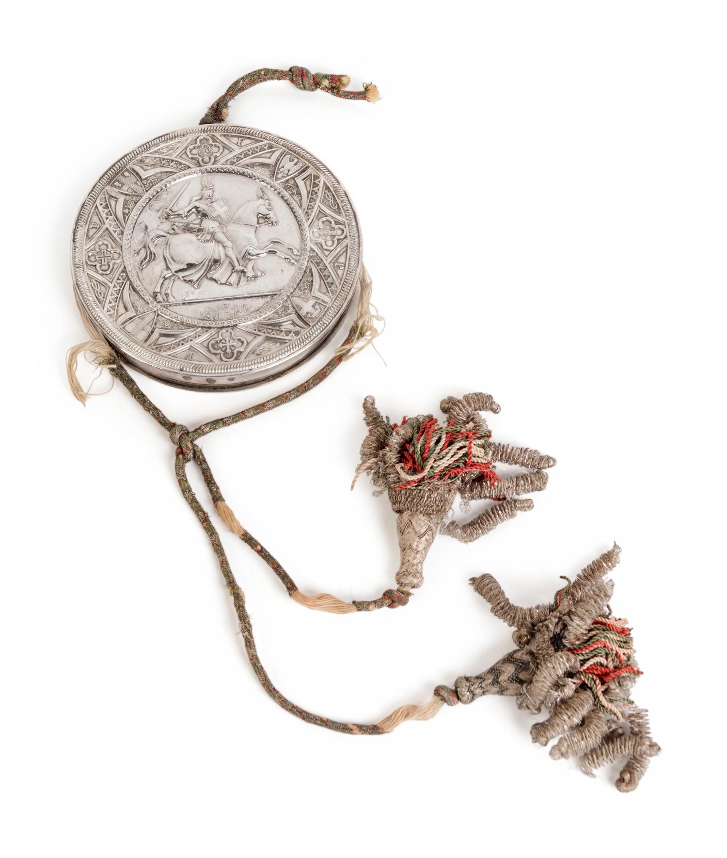 An Italian Silver Cased Wax Seal, Possibly King Vittorio Emanuele II of Sardinia — Turin, Sardinia, Mid 19th Century