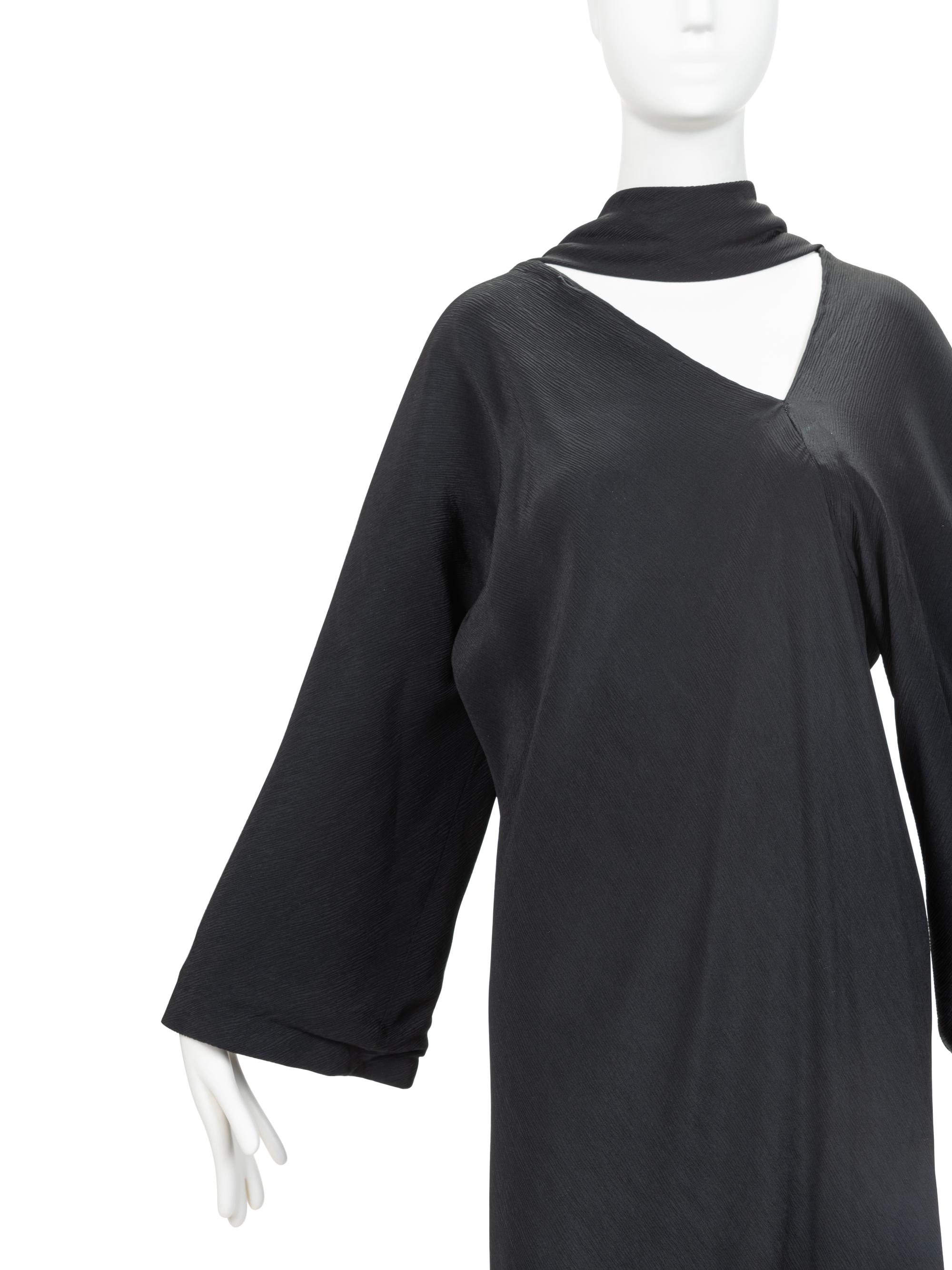 Halston "Single Seam" Black Dress, 1976