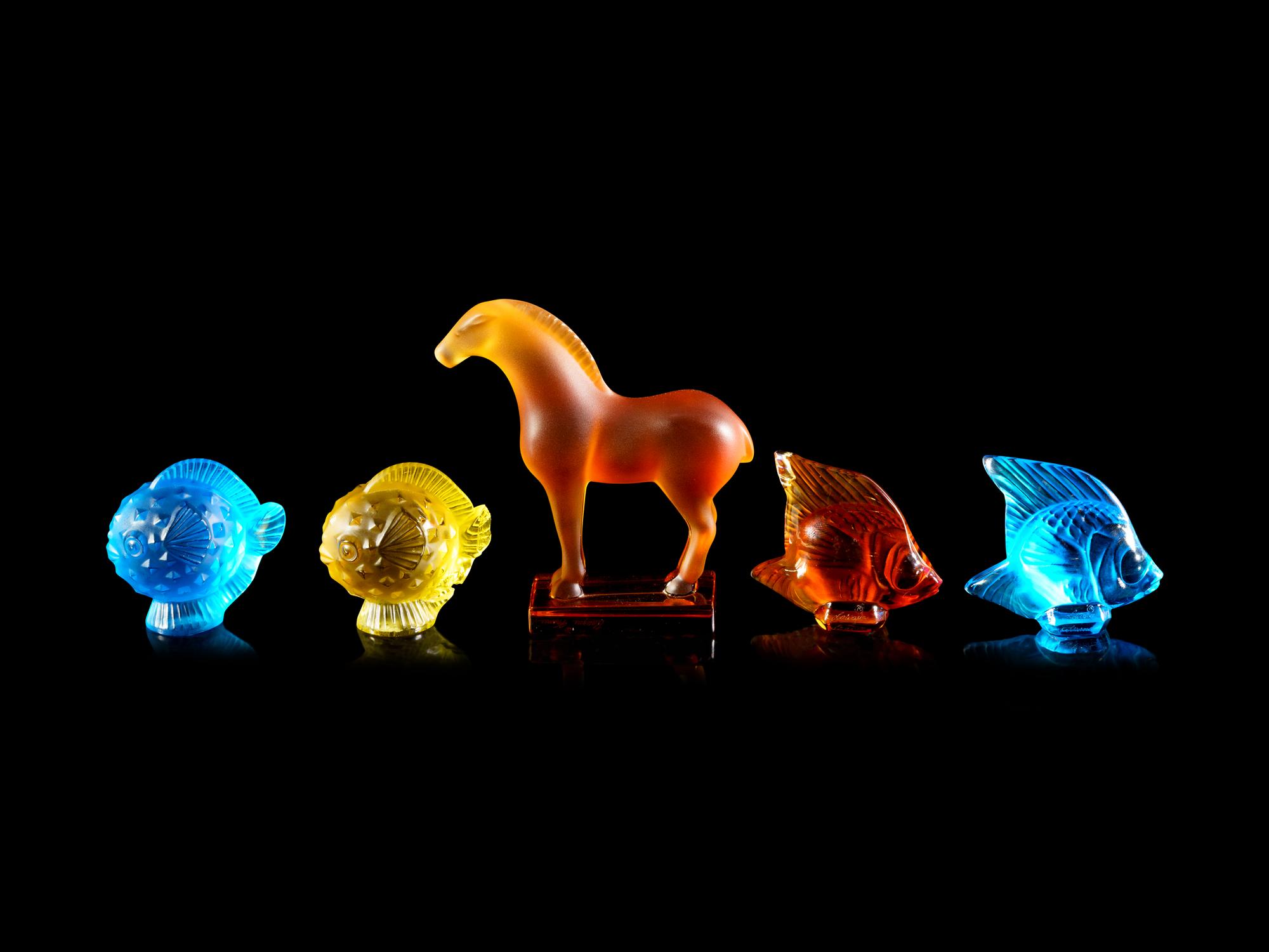 A Group of Lalique Sculptures