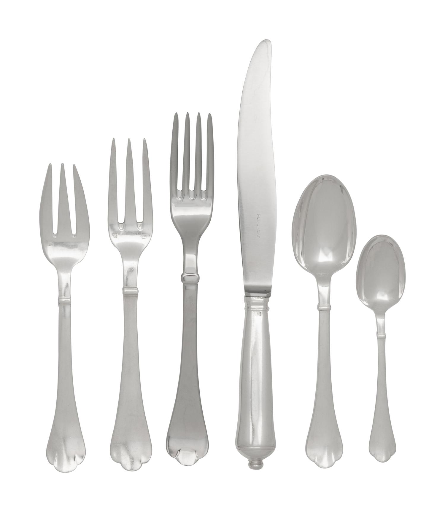 A Puiforcat Silver-Plate Flatware Service