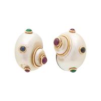 MAZ, MULTIGEM SHELL EARCLIPS