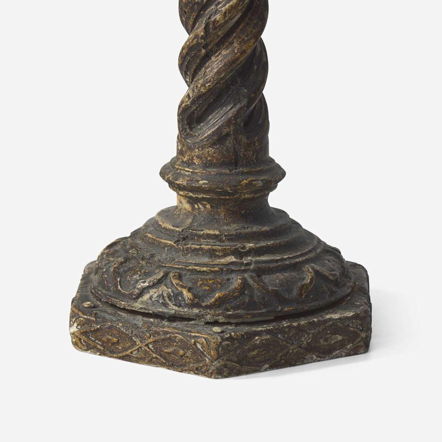 A giltwood gargoyle sculpture on stand, 18th / 19th century
