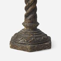 A giltwood gargoyle sculpture on stand, 18th / 19th century