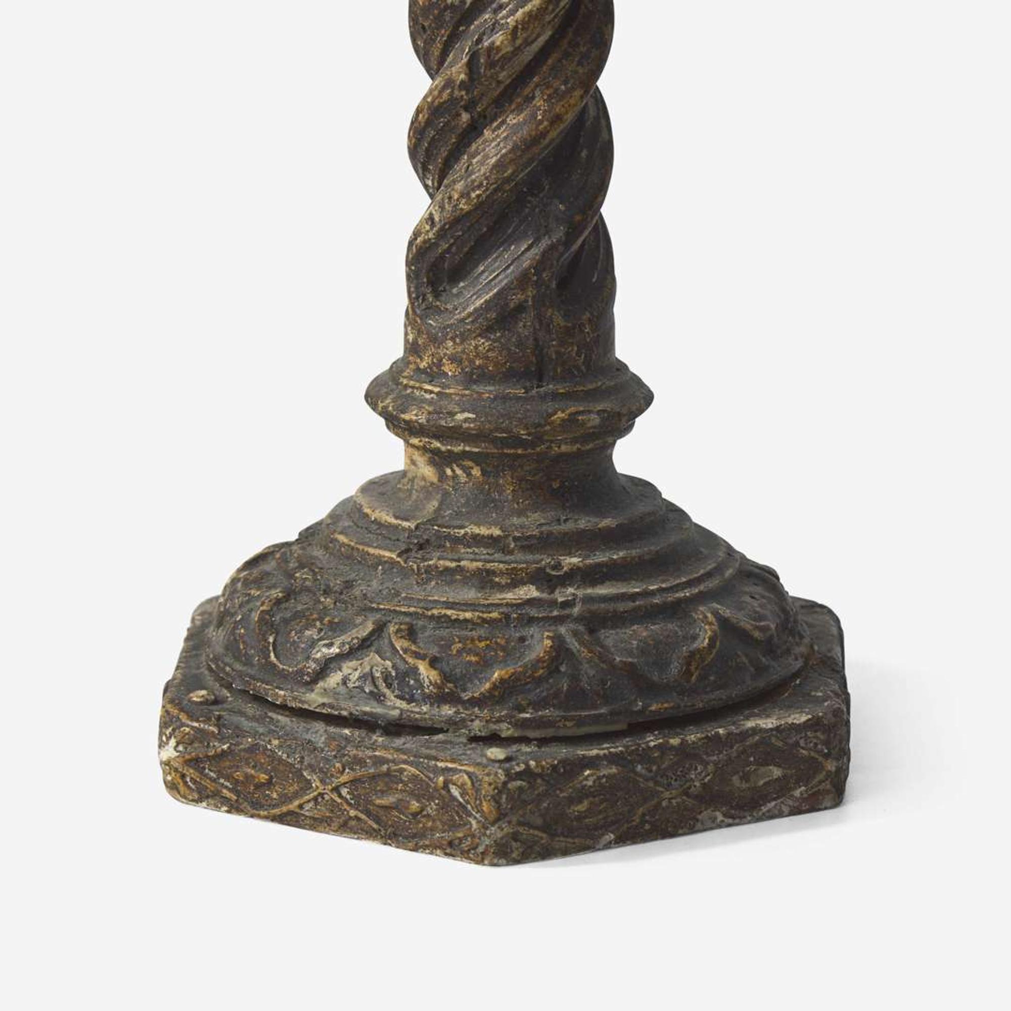 A giltwood gargoyle sculpture on stand, 18th / 19th century