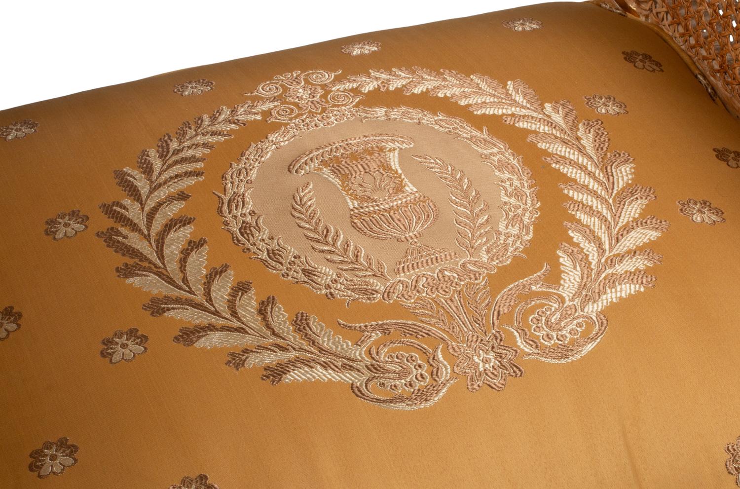 A Pair of Italian Neoclassical Style Painted and Parcel-Gilt Armchairs
