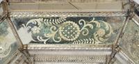 A Large Venetian Etched Glass Octagonal Parclose Mirror