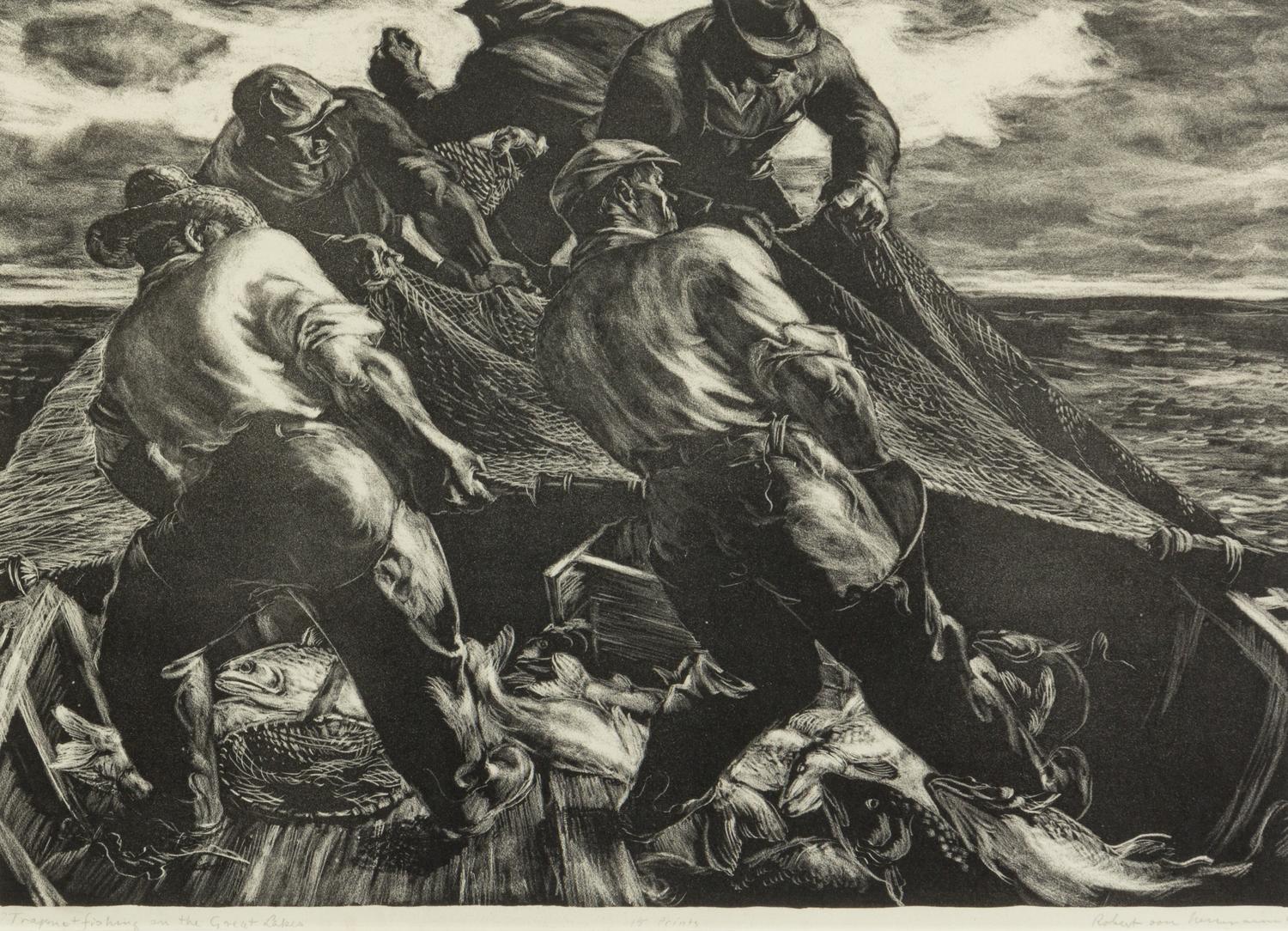 Robert Von Neumann, (German/American, 1888-1976), Trapping and Fishing on the Great Lakes