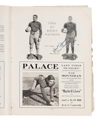 An Original 1930 Opening of Notre Dame Stadium Multi Signed Autograph Football Program Including Knute Rockne (Beckett Authentication Services BAS Letter),
