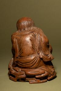 A Carved Bamboo Figure of Liuhai and Toad