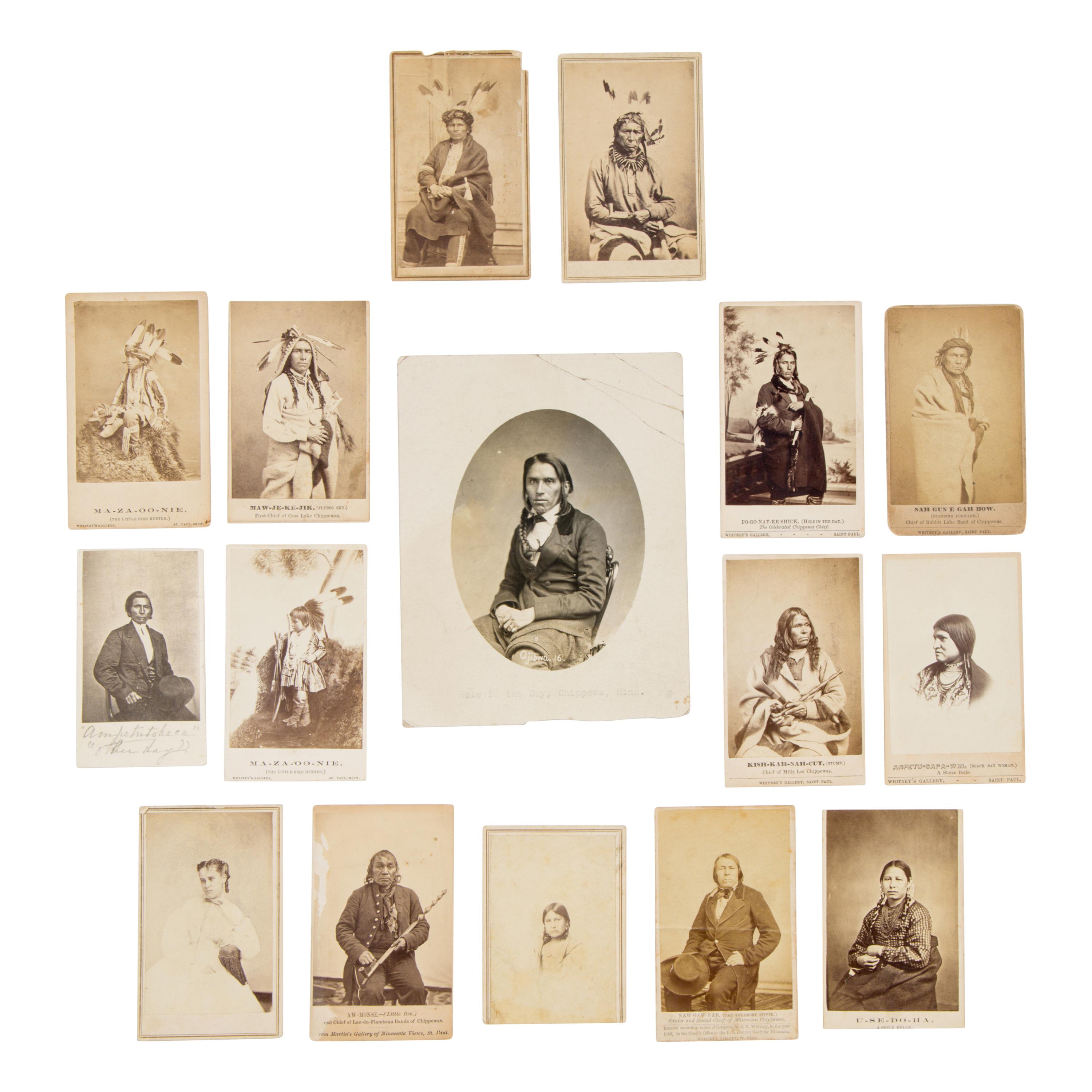 Portraits of Sioux Involved in the 1862 Dakota Uprising in Minnesota