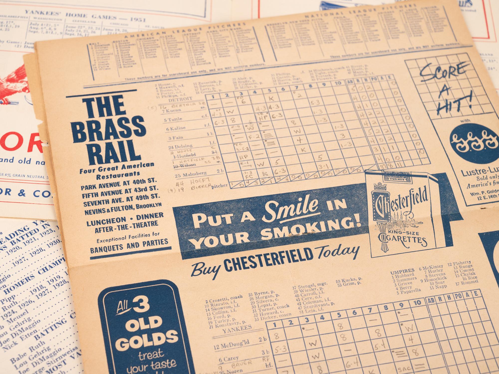 A Group of Vintage New York Baseball Publications (Including Willie Mays and Mickey Mantle Rookie Seasons),