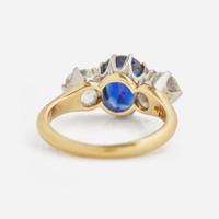 An 18K Yellow Gold, Diamond, and Sapphire Tiffany & Co. Ring Early Tiffany & Co., c.1900