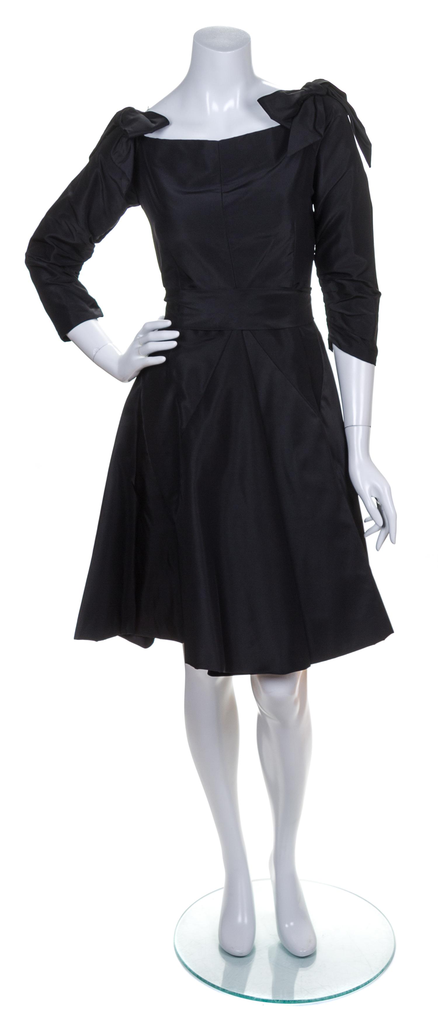 A Bill Blass Black Taffeta Cocktail Dress, Size 10.