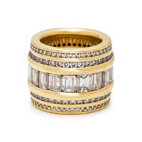 YELLOW GOLD AND DIAMOND BAND