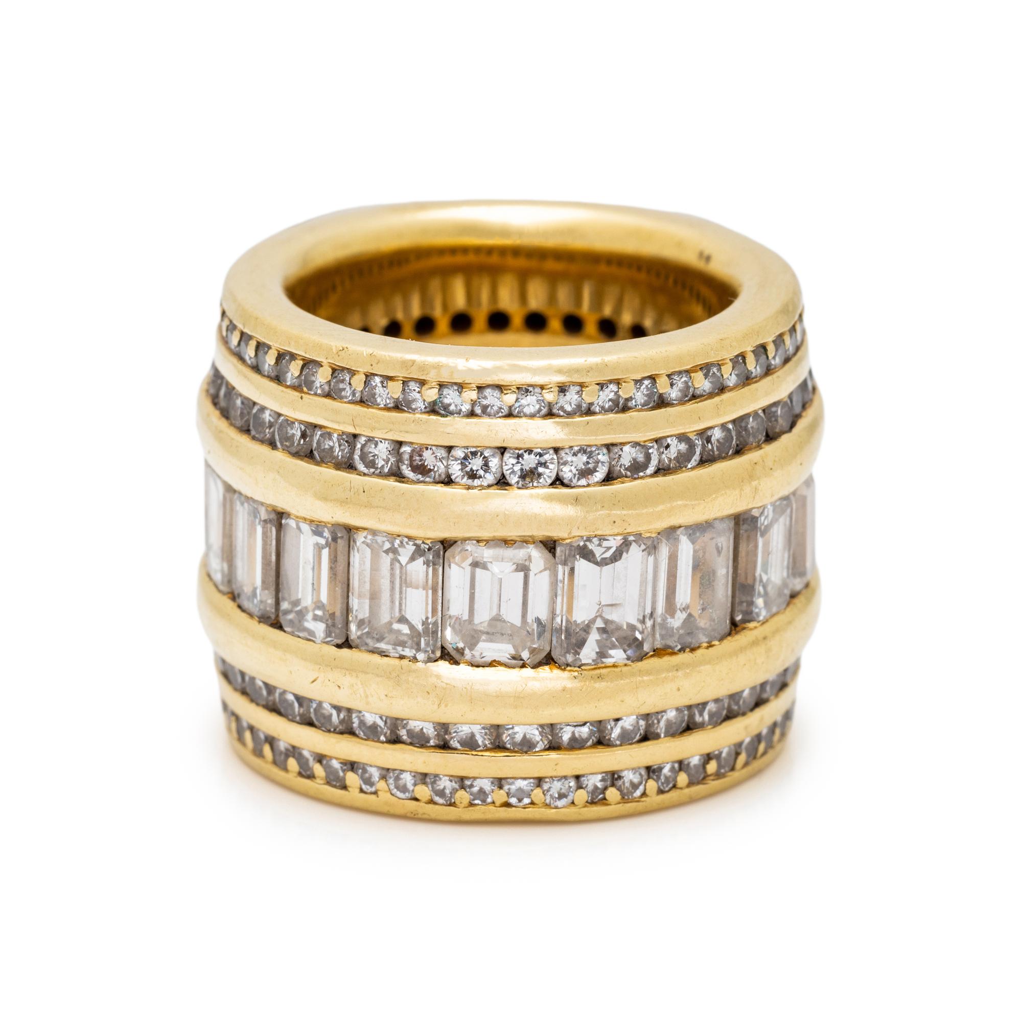YELLOW GOLD AND DIAMOND BAND
