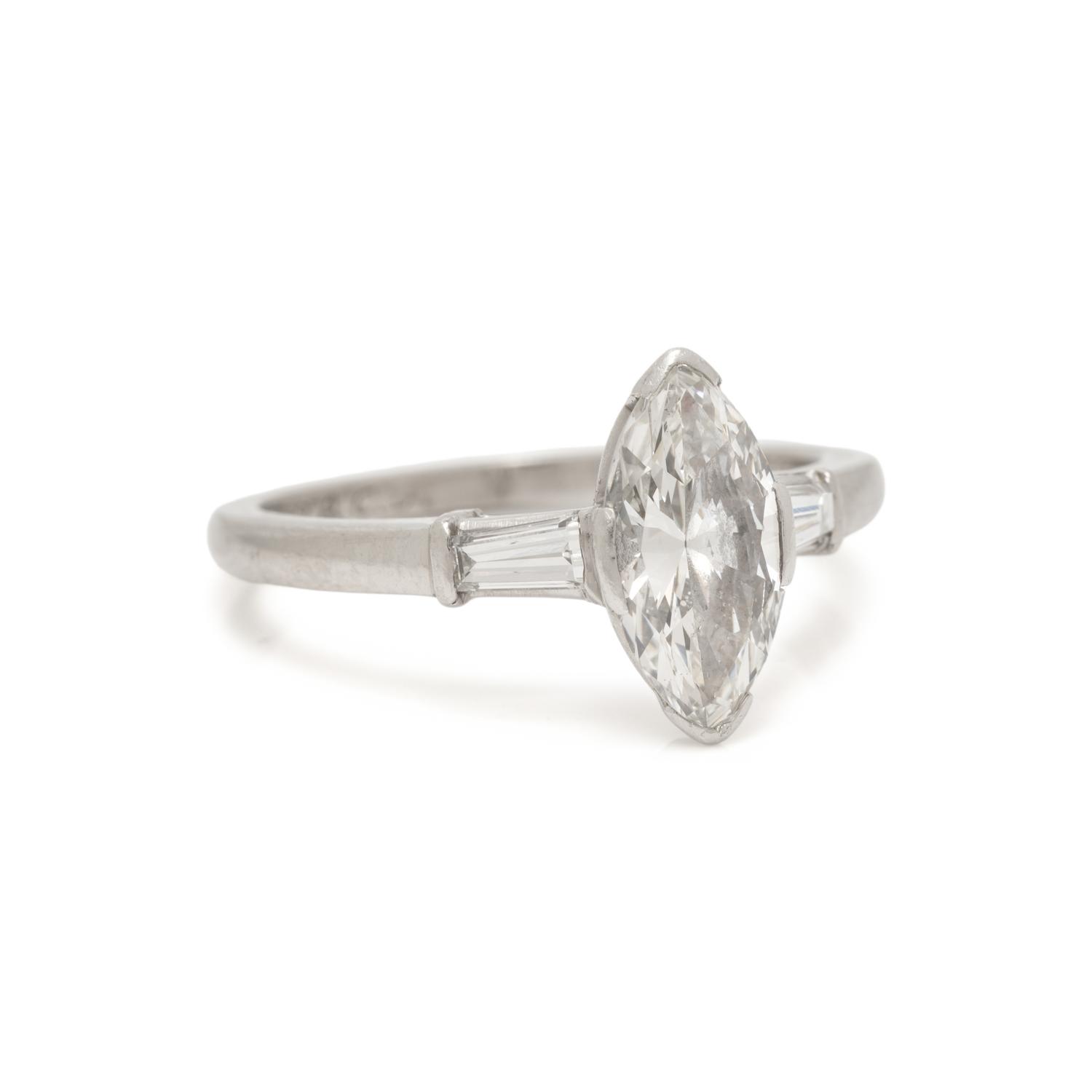 J.E. CALDWELL CO., DIAMOND AND PLATINUM RING