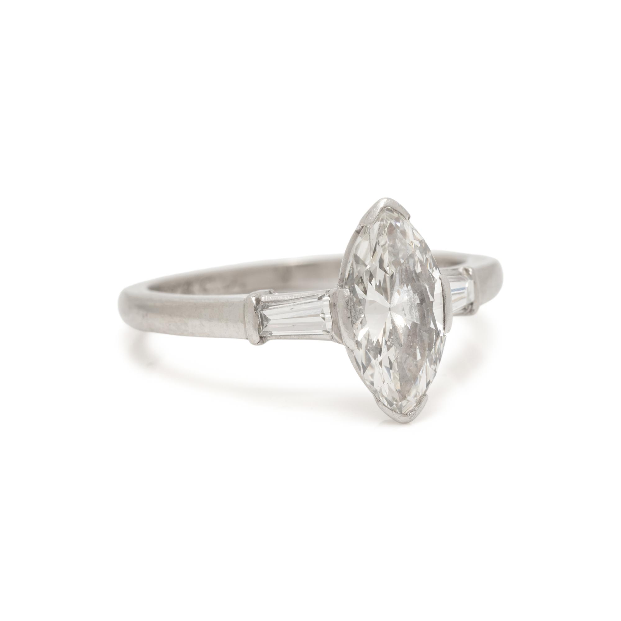 J.E. CALDWELL CO., DIAMOND AND PLATINUM RING
