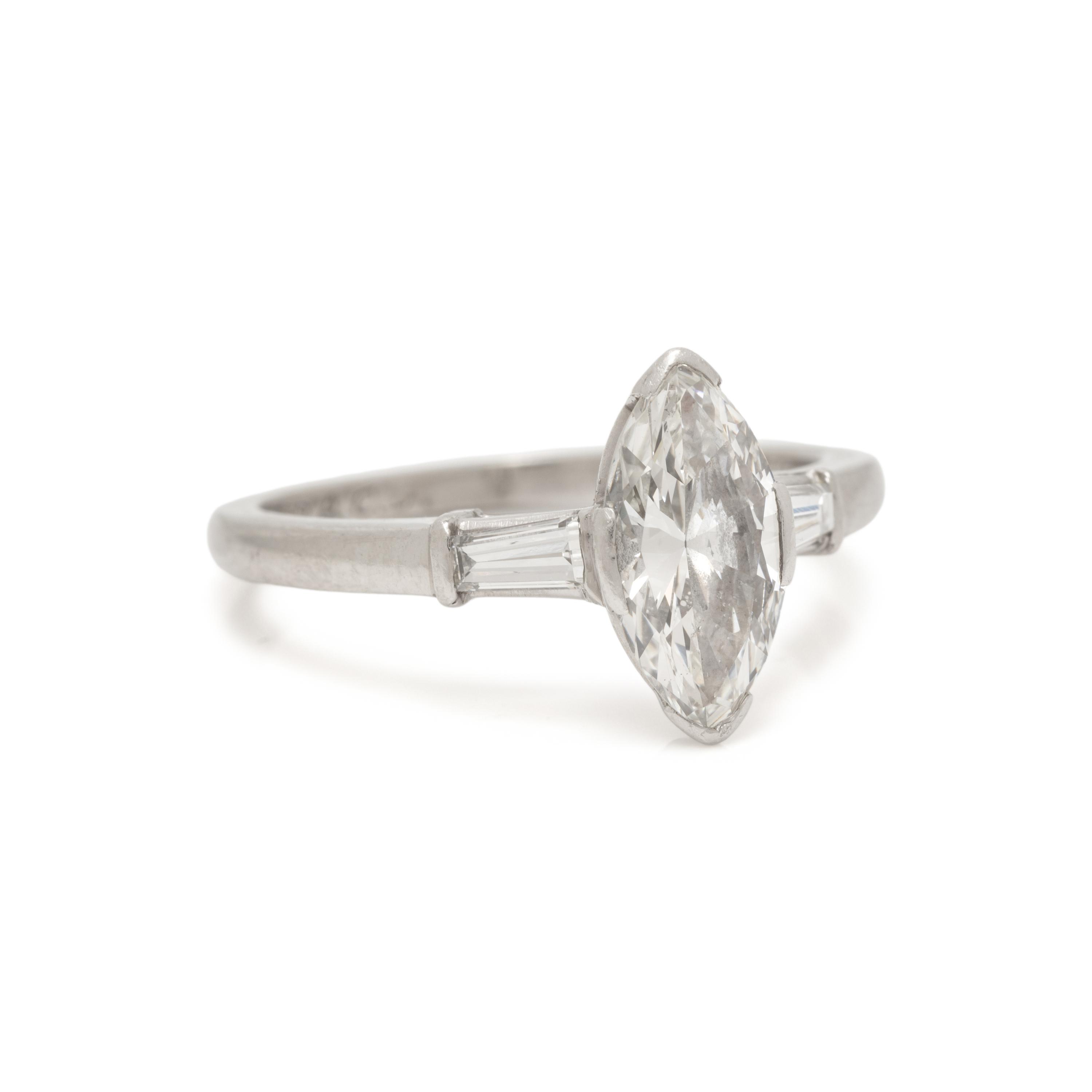 J.E. CALDWELL CO., DIAMOND AND PLATINUM RING