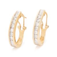 YELLOW GOLD AND DIAMOND EARCLIPS